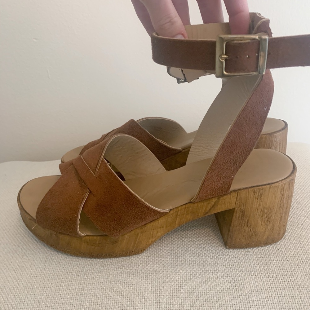 Topshop Brown Heeled Sandals